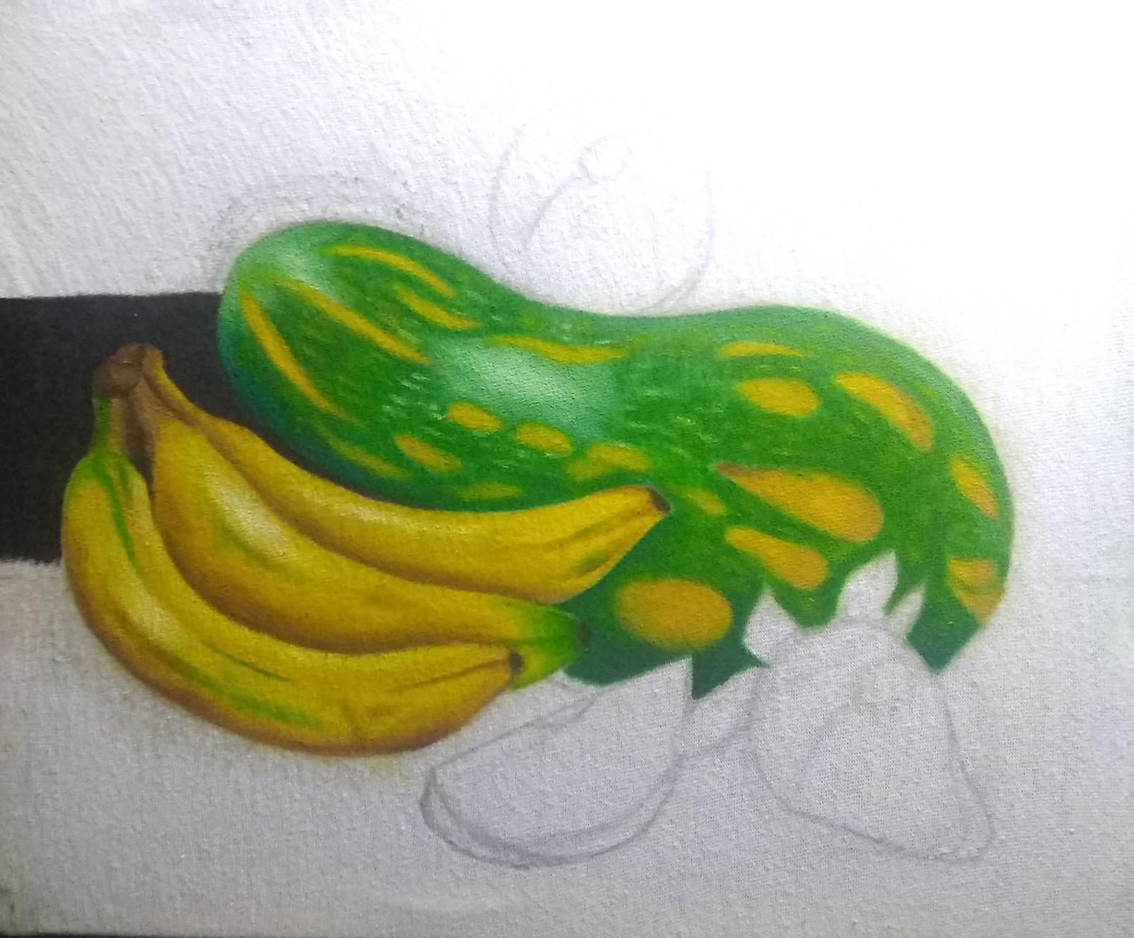 Pastel drawing earlier stage